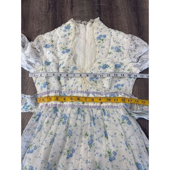 Vintage 70s Gunne Sax inspired floral prairie maxi dress - Picture 7 of 8